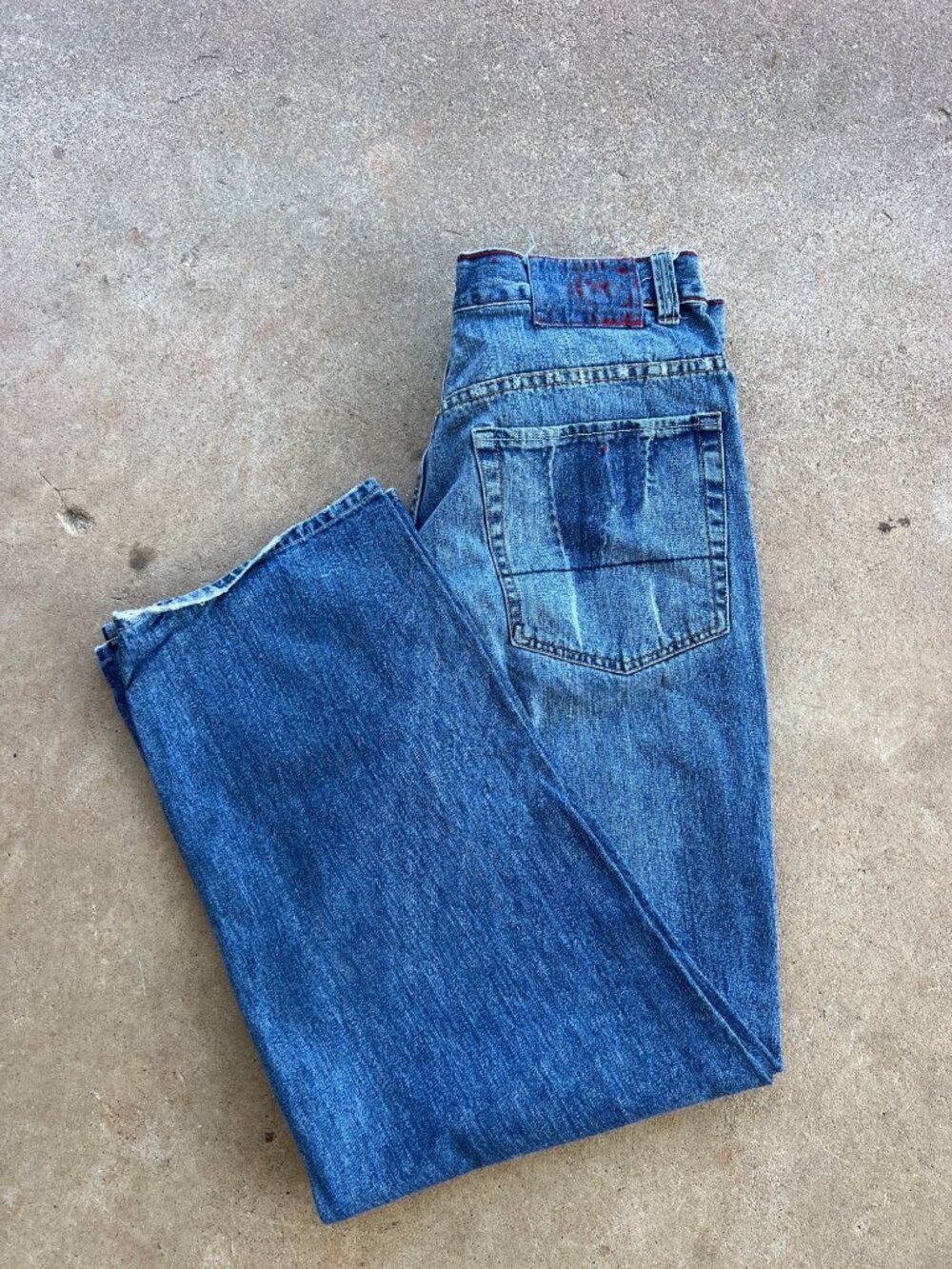 Vintage Baby Bluez Denim Jeans Baggy Hip Hop Skater Mens K3